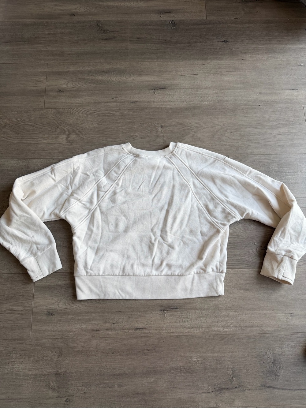 Athleta Retroplush Revive Crewneck Sweatshirt - cream - size medium - Picture 4 of 4
